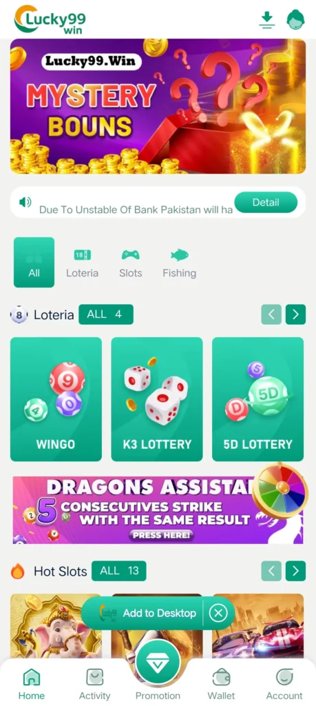Lucky99 games